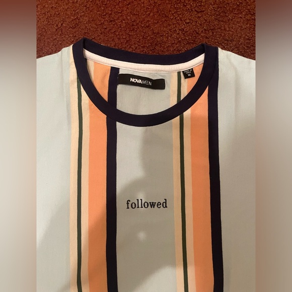 Men’s fashion nova stripped t-shirt - Picture 2 of 3